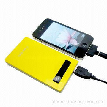 Slim Lithium-ion Polymer Mobile Phone Chargers for iPhone/iPod and other Smartphones, Touch Keys